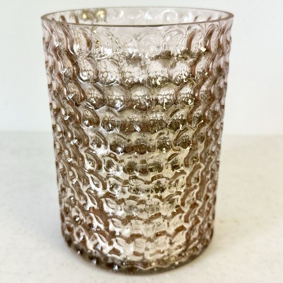 One 6” Rose Pink Mercury Glass Votive Candle Holders Home‎ Decorations - Picture 3 of 5